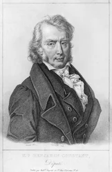 Henri Benjamin Constant de Rebecque (1767-1830) als Abgeordneter, graviert von Louis Francois Couche (1782-1849)